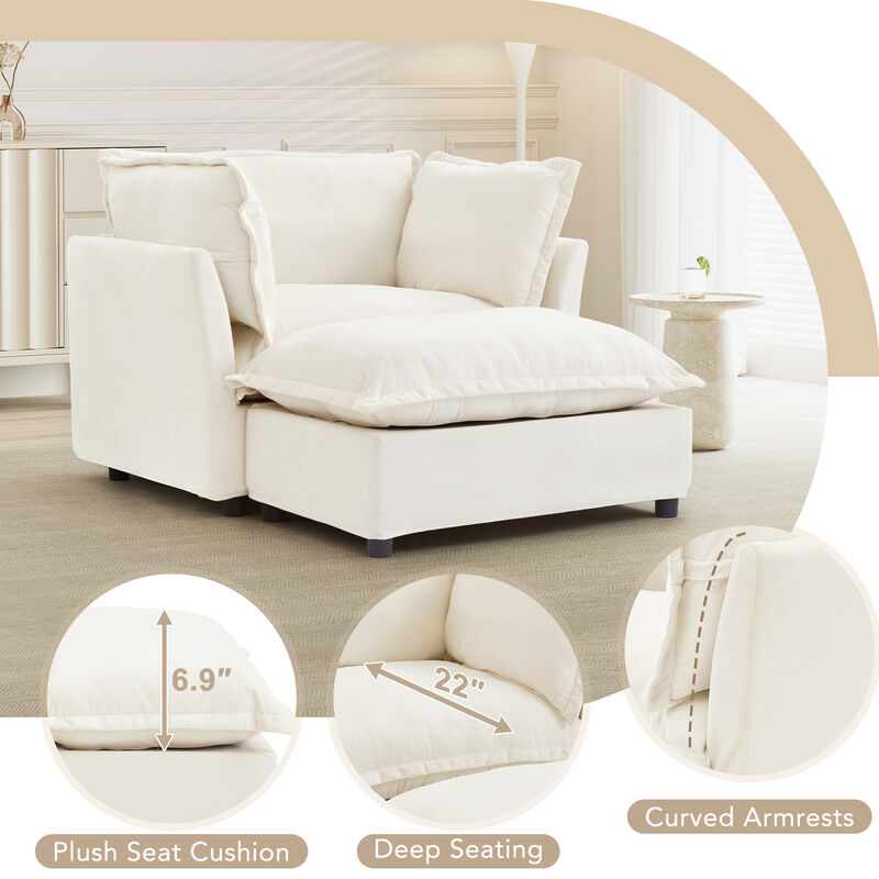 Twijax Modern Armchair Sofa image number 3