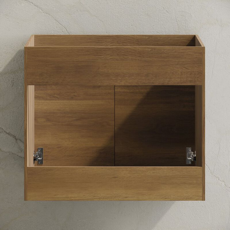 St. Tropez 24" Wall-Mounted Bathroom Vanity Cabinet without Top in Brown Oak image number 4