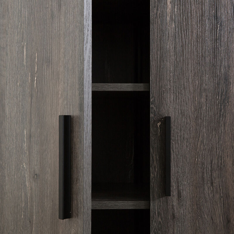 FC Design Klair Living Farmhouse Shoe Cabinet with Six Shelves