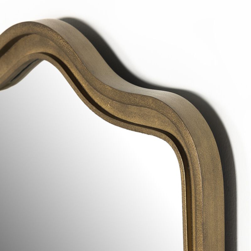 Effie Mirror in Raw Antique Brass Iron