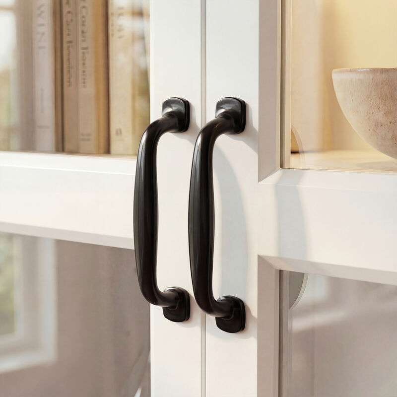 FUFU&GAGA 8-Drawer and 4-Door Modern Display Bookcase with Fixed Shelves and Tempered Glass 63''L x 16''W x 78.7''H White image number 7