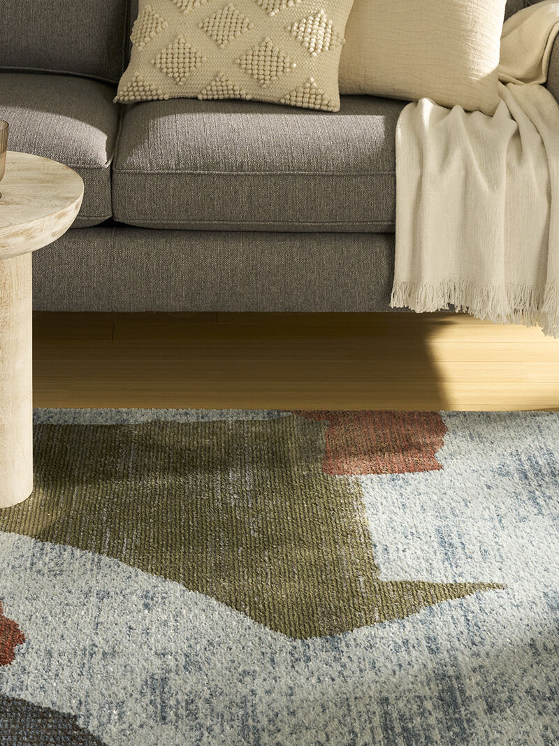 Nordic NRC18 Turquoise/Multicolor 2' x 6' Rug