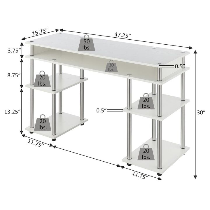 Convience Concept, Inc. Designs2Go No Tools Student Desk with Shelves