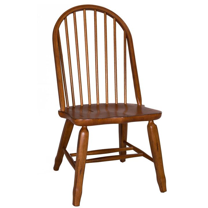 Liberty Furniture Treasures Bow Back Side Chair - Oak-Set of 2 in Rustic Oak