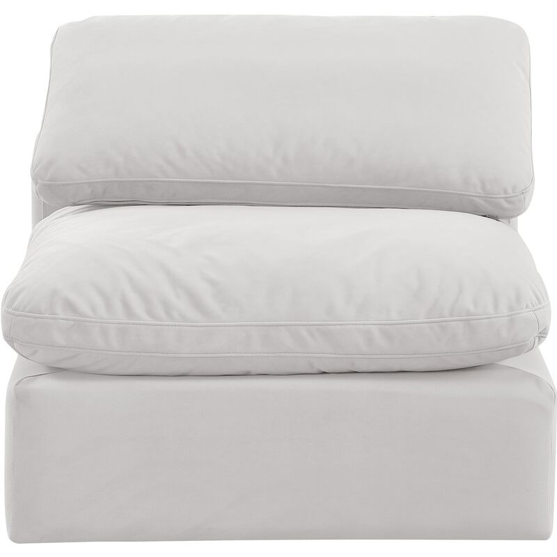 Meridian Furniture Indulge Cream Velvet Armless Chair