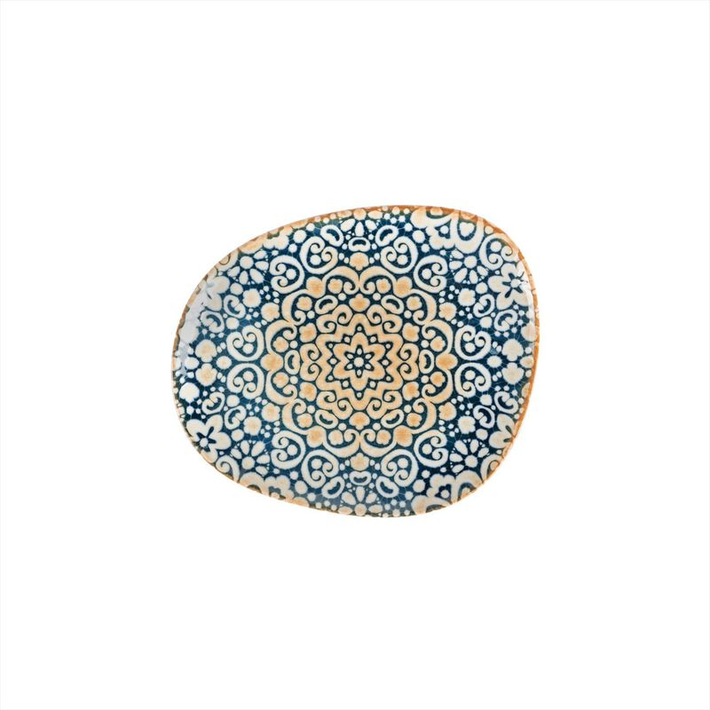 Alhambra 9.5" x 7.5" Organic Decorated Porcelain Plate (Set of 4)