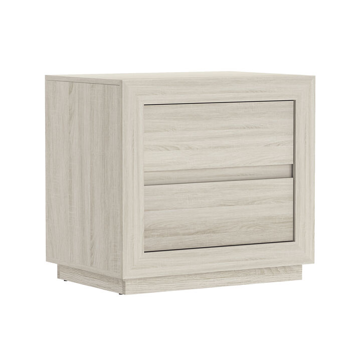 Soren 26" 2-Drawer Nightstand in Oak