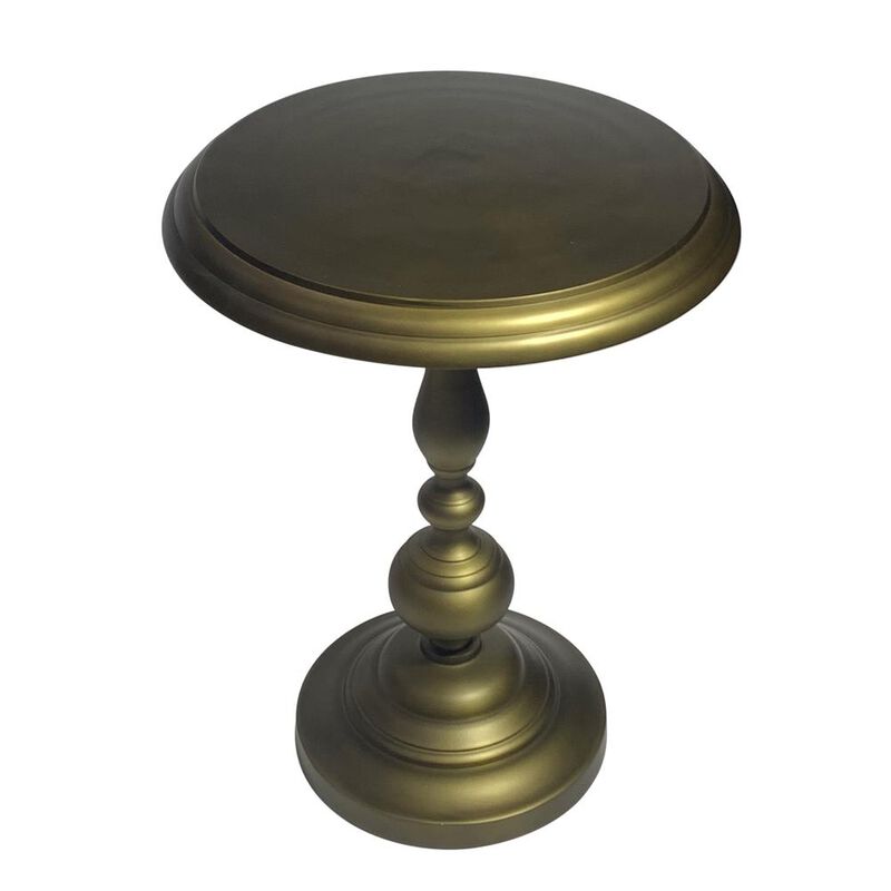 Carolina Living Pearson Metal Accent Table - Antique Brass