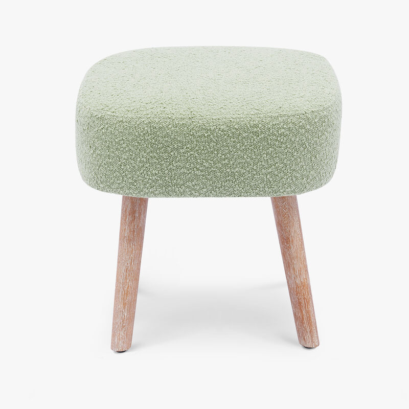 WestinTrends Genevieve 21" Wide Square Upholstered Cushion Ottoman Foot Stool