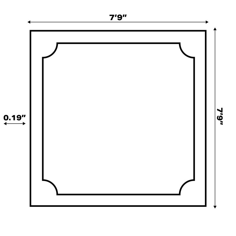 Madrid Vintage Filigree Textured Weave Square Indoor/Outdoor Area Rug