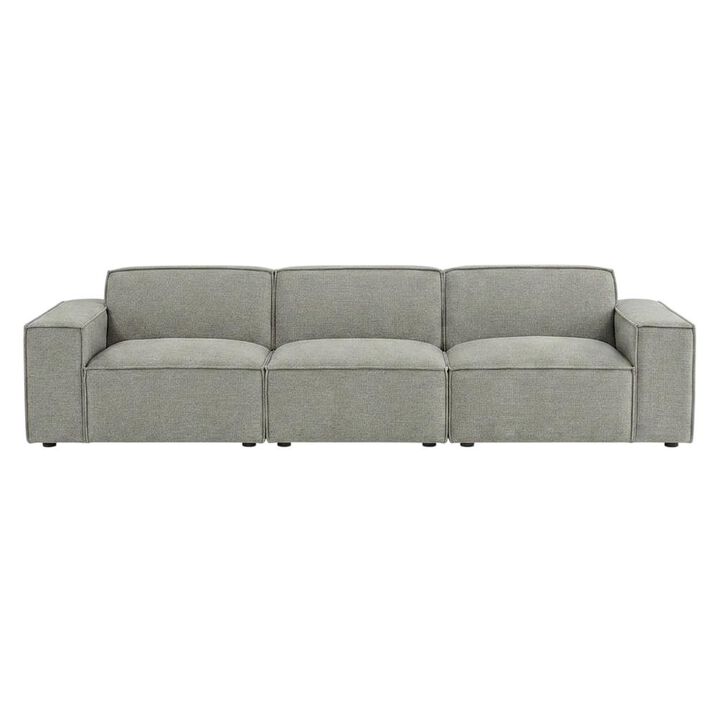 Performance Fabric Modular L-Shaped Sectional Sofa for Living Room, Pewter