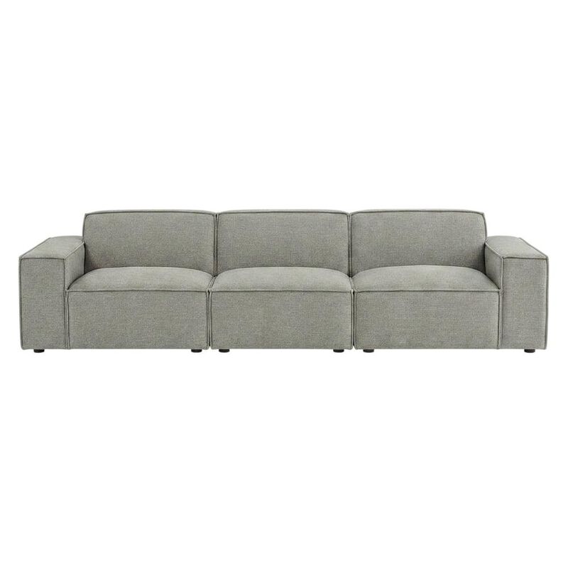 Performance Fabric Modular L-Shaped Sectional Sofa for Living Room, Pewter image number 0