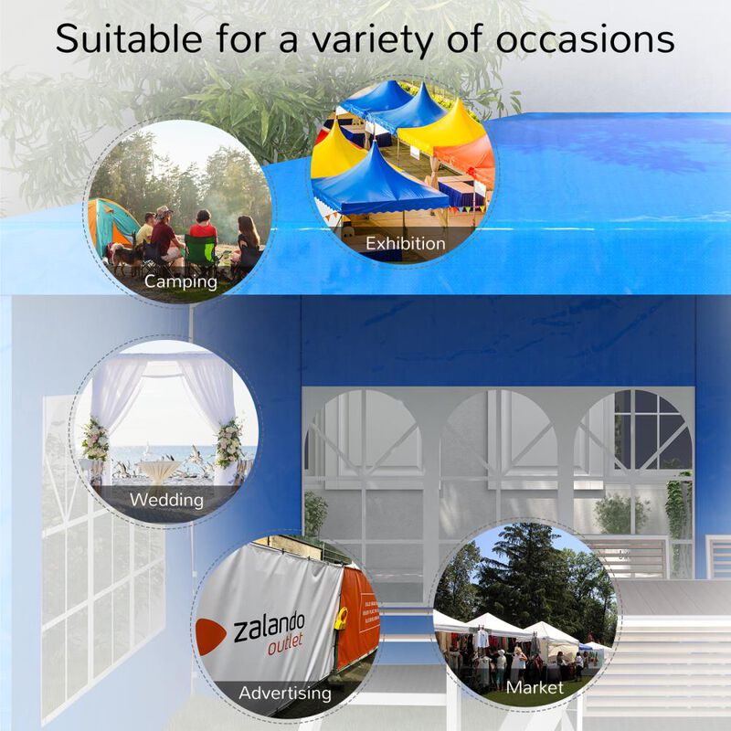 Hivvago Outdoor 9.6x19 Party Tent with Removable Sidewalls image number 7