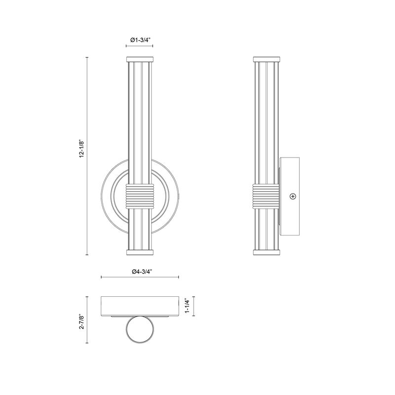 Elsie 12-in Damp-Rated Dimmable LED Wall/Vanity Light image number 9