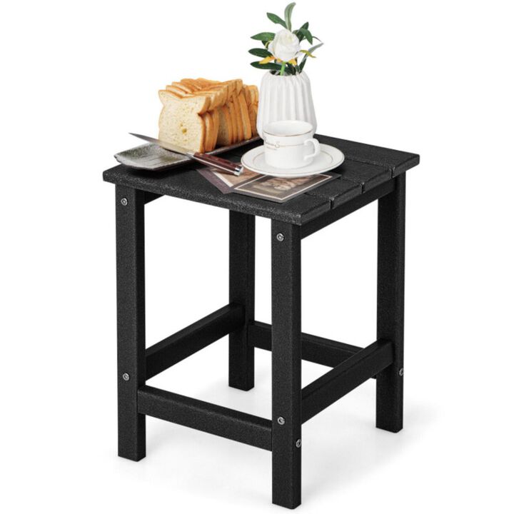 Hivvago 14 Inch Square Weather-Resistant Adirondack Side Table