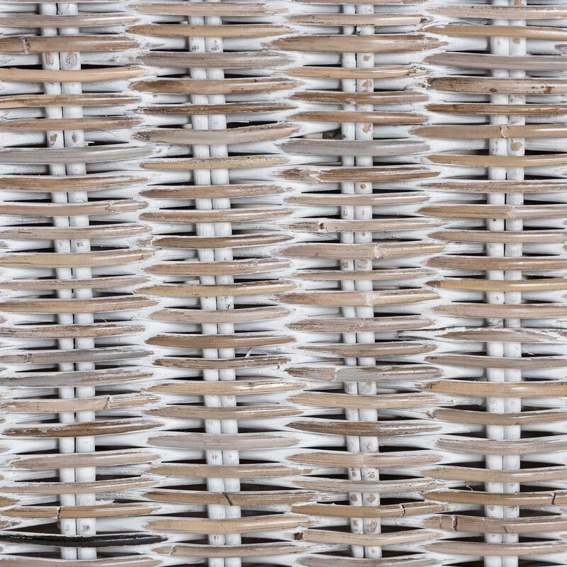 bali & pari Clarette Whitewashed Rattan Storage Bench - Handwoven Wicker Storage Trunk with Lift-Top Lid, Boho Coastal Seating for Living Room, Bedroom, or Entryway image number 6