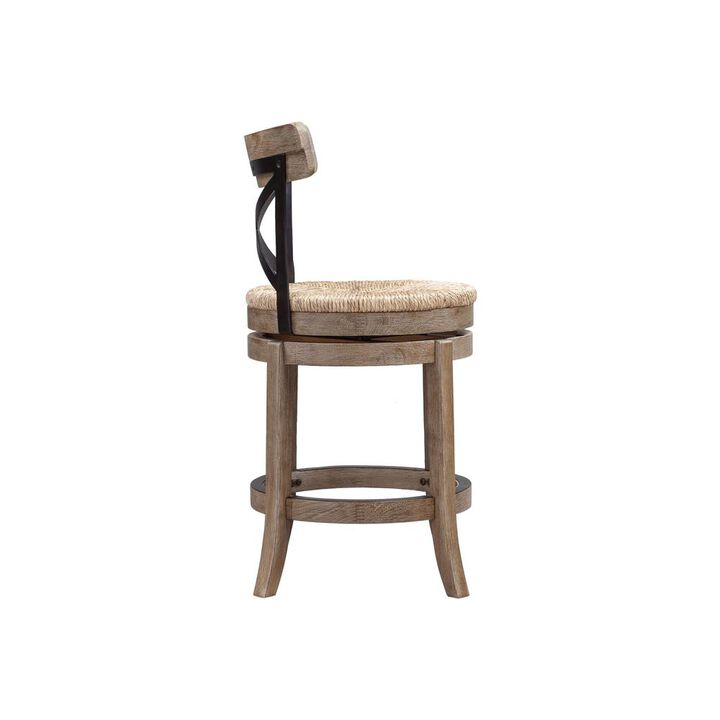 Boraam Myrtle Swivel Counter Stool - Wheat Wire-Brush