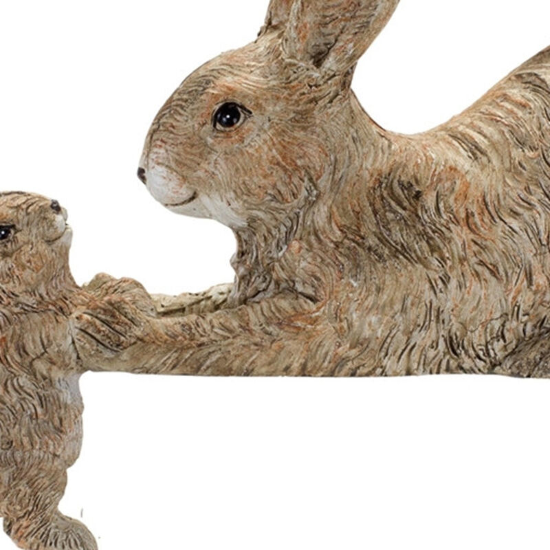 HomeRoots Set Of Two Polyresin Rabbit Figurine image number 2