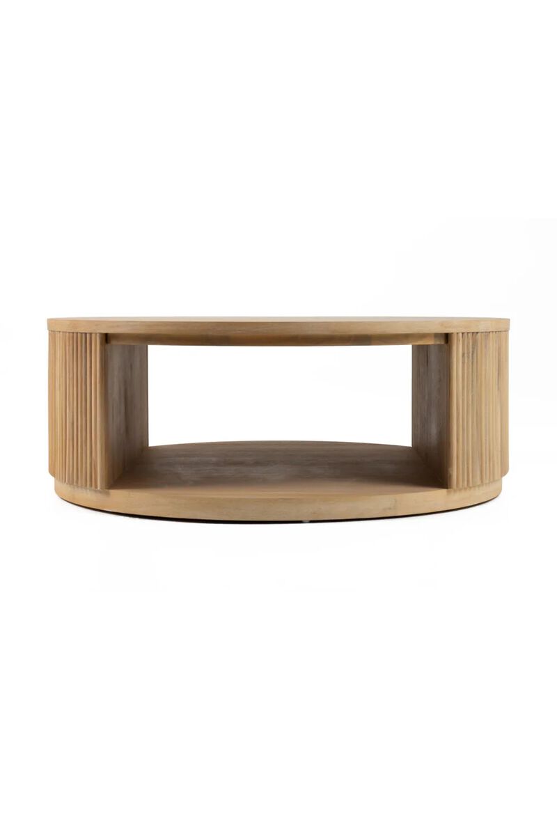 Natural Acacia Round Coffee Table | OROA Modern Jacobson image number 0