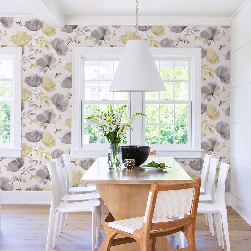 Zahra Grey Floral Wallpaper image number 1