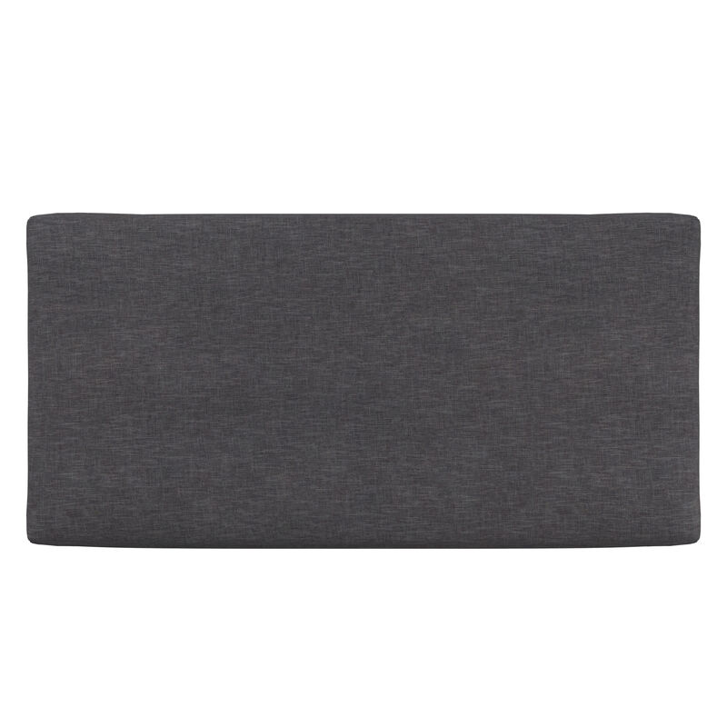 Rebecca 48 inch Wide Mid Century Modern Rectangle Large Coffee Table&nbsp;Storage Ottoman with Lift up Lid in Slate Grey Polyester , Assembled image number 5