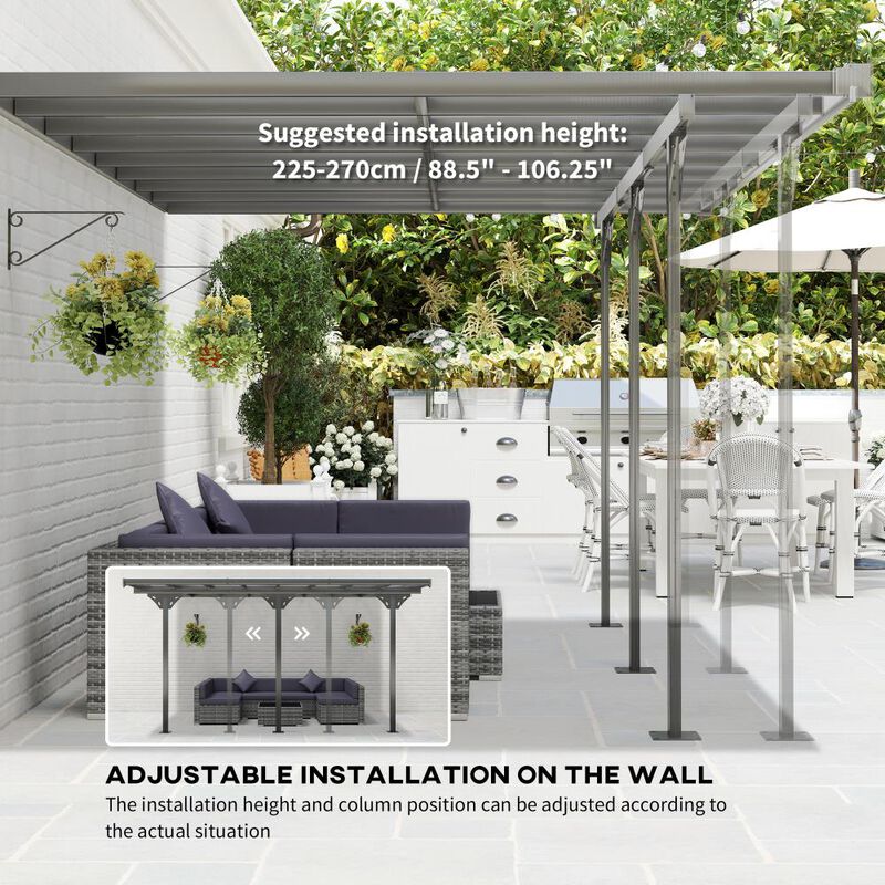 Hivvago Outdoor 14.5x10 Pergola with UV Blocking Roof image number 3