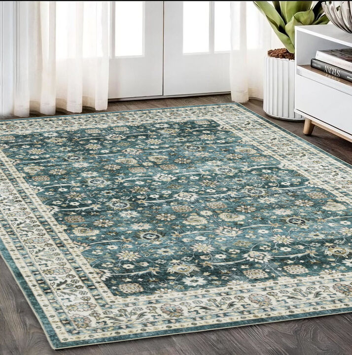 HomeRoots Oriental Distressed Area Rug