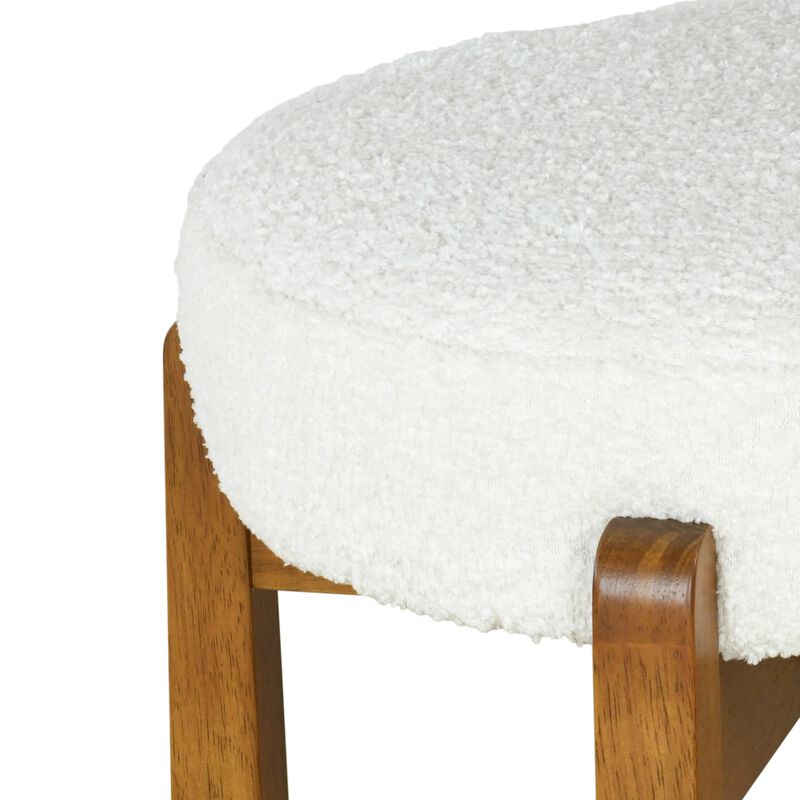 Christopher Knight Home Carita Indoor Rubberwood Low Back Upholstered Barstools (Set of 2) image number 8