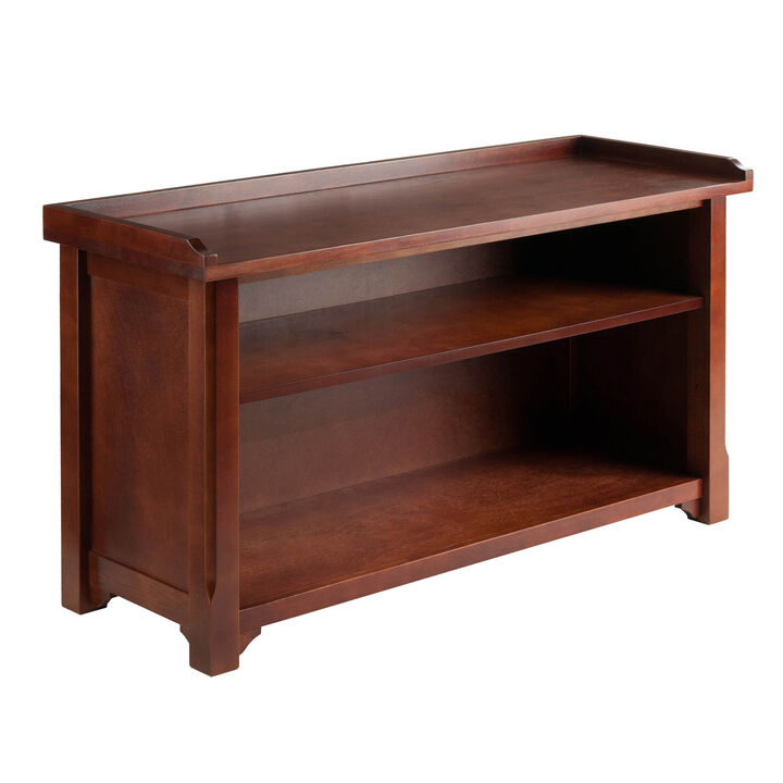 Winsome Wood Milan Bench, Antique Walnut