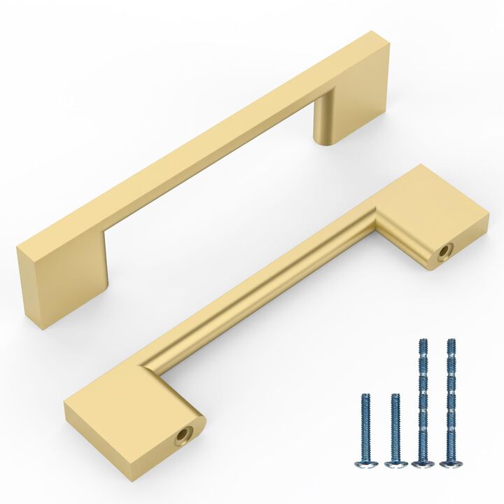 KNOKLOCK 10 Pack 3.75 Inch(96mm) Kitchen Cabinet Handles Champagne Bronze Cabinet Pulls Kitchen Cabinet Hardware Drawer Pulls fo