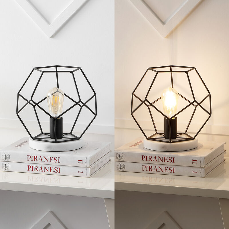 James Mid Century Glam Geometric LED Table Lamp