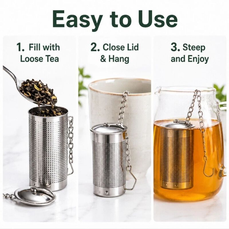 Pack of 2 Stainless Steel Tea Infuser Balls image number 3