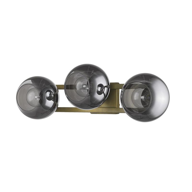 Hivvago Lunette 3-Light Aged Brass Sconce