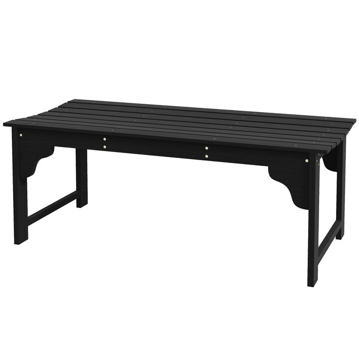 Hivvago Curved Seat Wooden Outdoor Bench for Patio