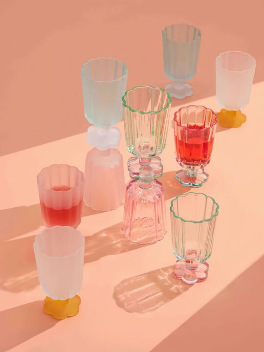 Petal Goblets-Cute Whimsical Colored Wine Glasses