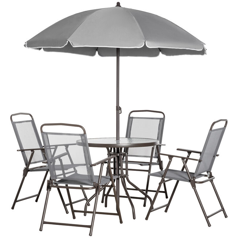 Hivvago 6-Piece Patio Table and Chair Set for Backyard image number 0