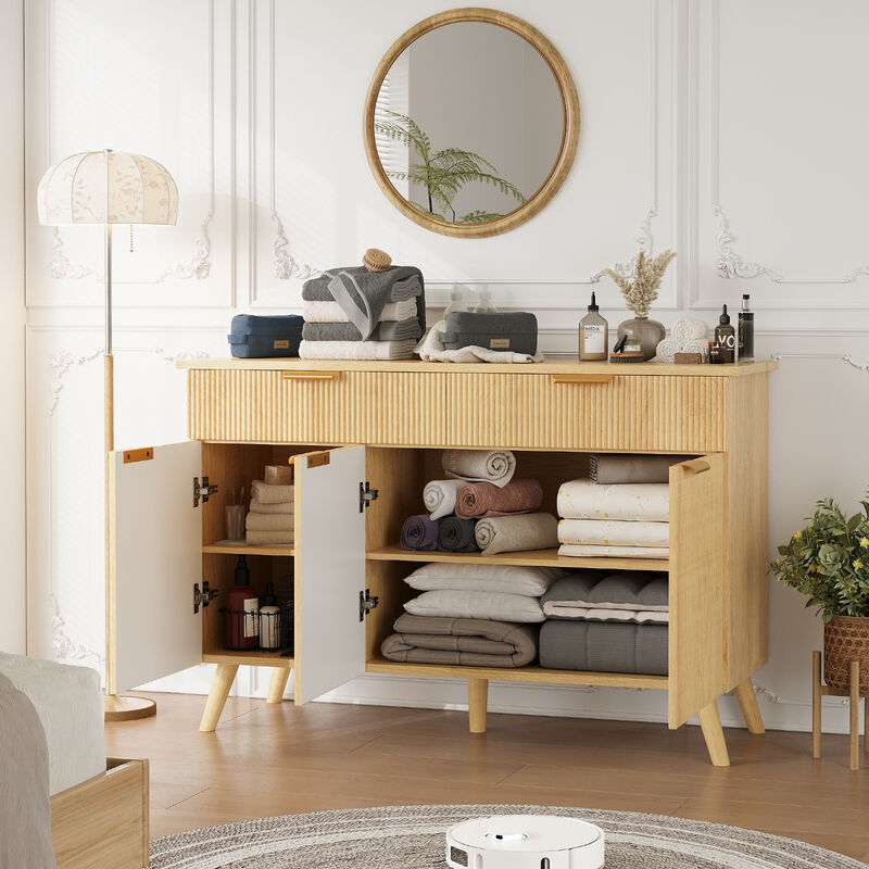 Seslin Modern Fluted Sideboard image number 6