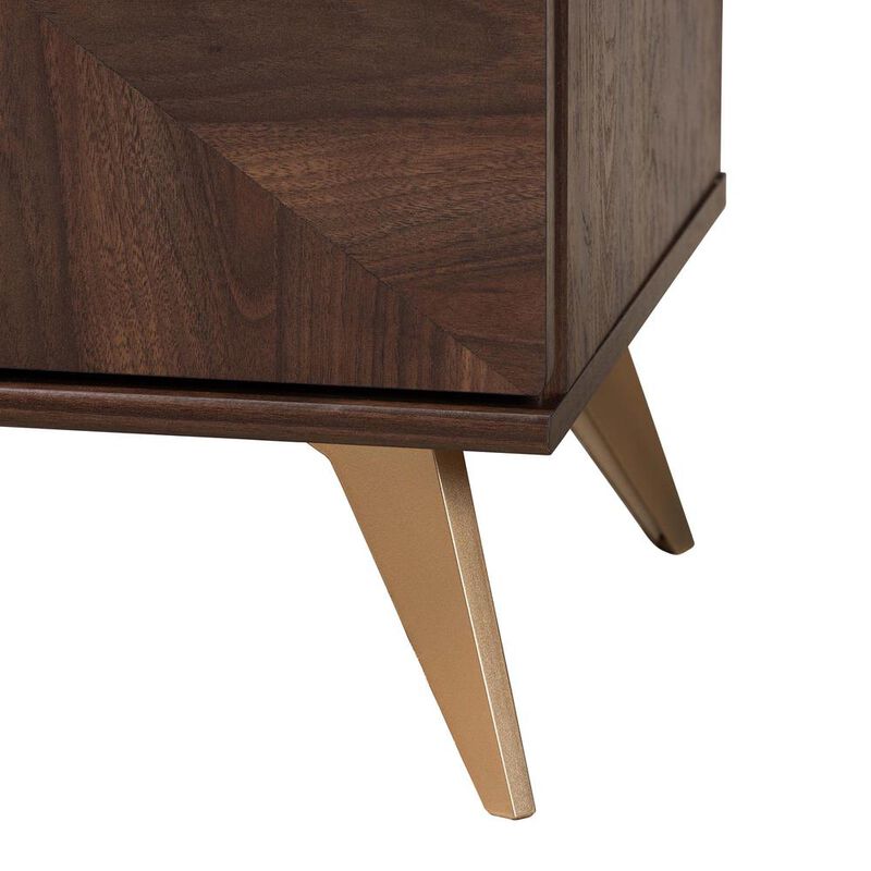 Baxton Studio Transitional Walnut Brown Finished Wood 6-Drawer Dresser