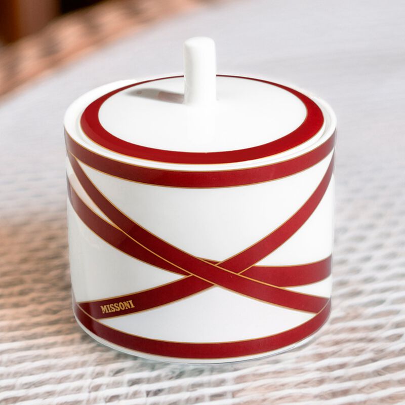 Sugar Pot NASTRI BORDEAUX, diam. 3.39", H 3.54" image number 2