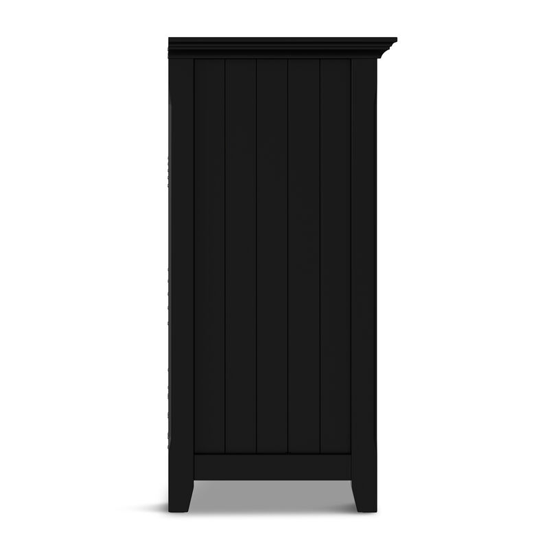 Acadian SOLID WOOD 57 inch Wide Transitional 8 Cube Storage Sofa Table in Black image number 5