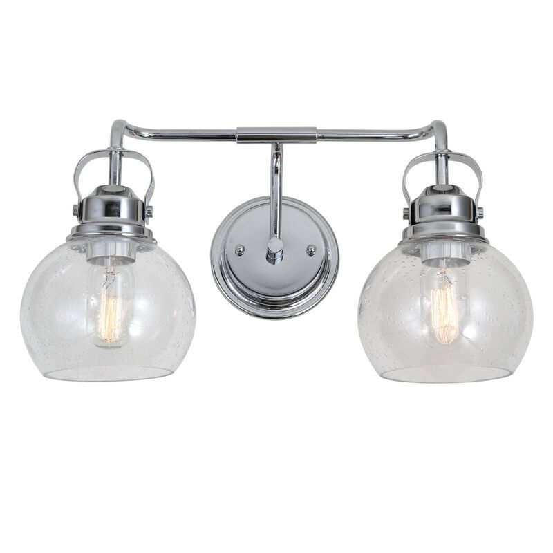Shirley Metal Bubbled Glass Vanity Light