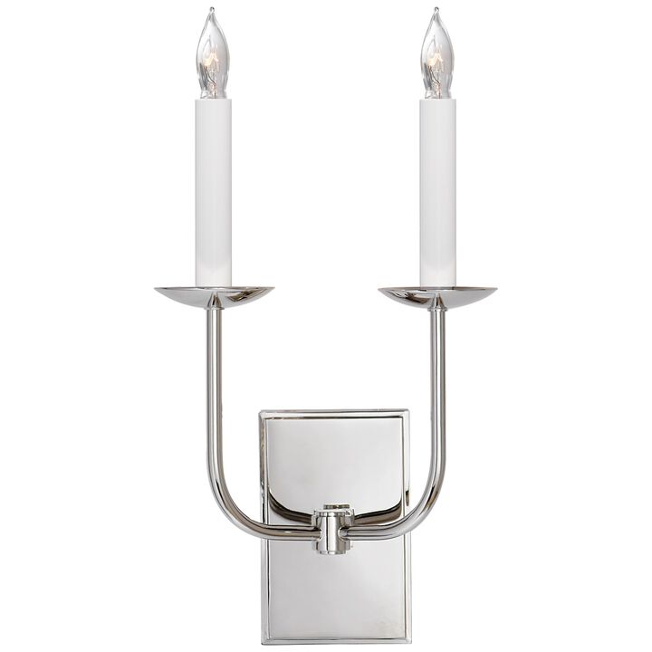 TT Double Sconce in Polished Nickel