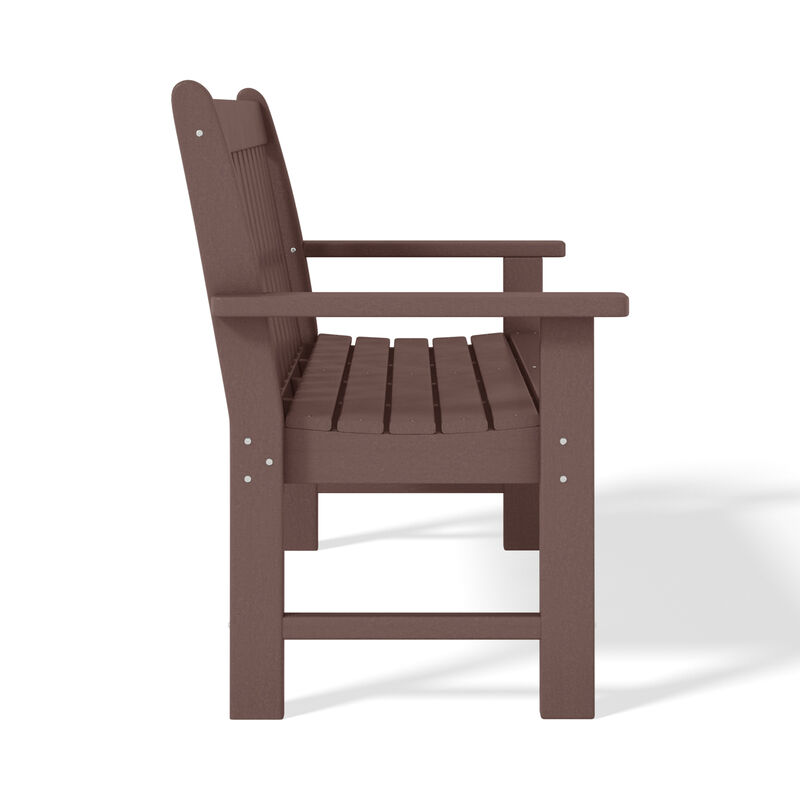 WestinTrends Outdoor 2-Person All-Weather HDPE Front Porch Garden Bench