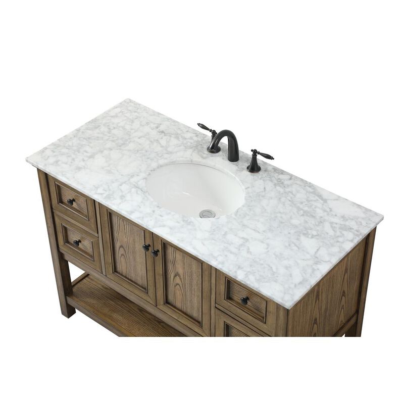 Elegant Kitchen and Bath 48 inch Single bathroom vanity in driftwood