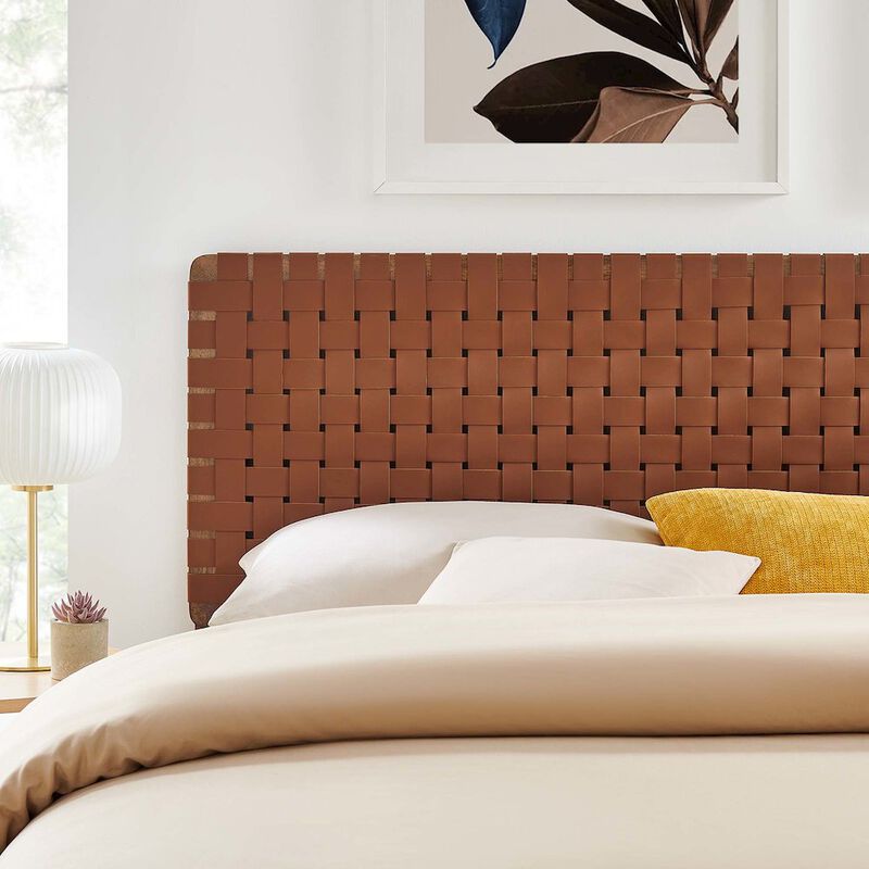 Sparta Weave Vegan Leather King Headboard image number 7