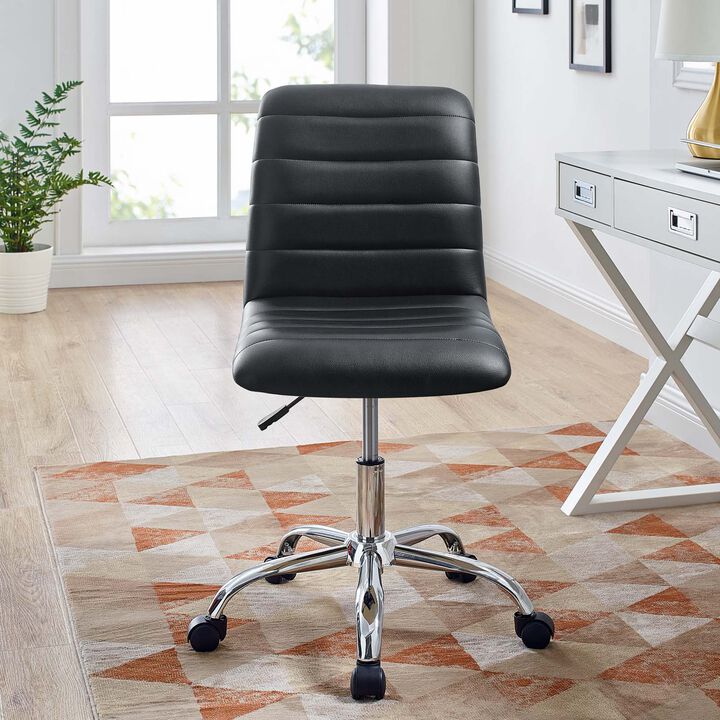 Modway Furniture - Ripple Armless Mid Back Vinyl Office Chair Bright Green