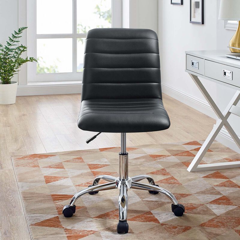 Modway Furniture - Ripple Armless Mid Back Vinyl Office Chair Bright Green image number 1