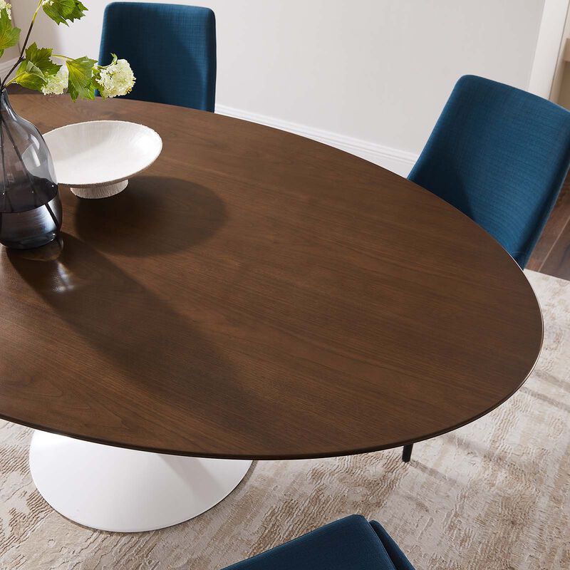 Modway - Lippa 78" Oval Wood Dining Table Walnut