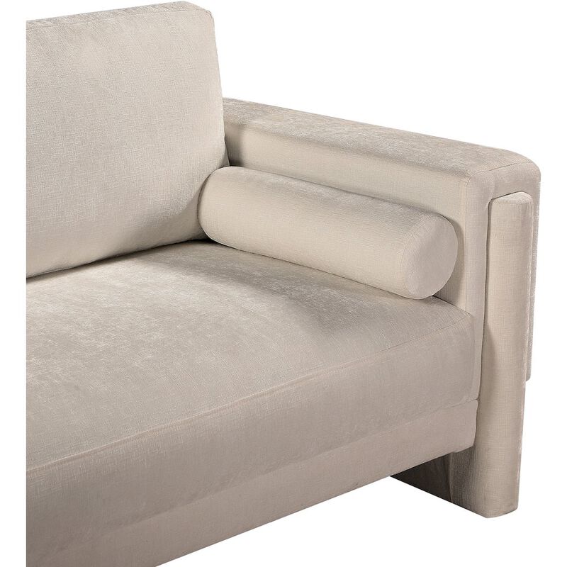 Meridian Furniture Madeline Beige Chenille Fabric Chair