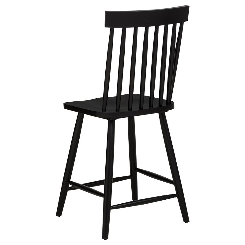 Andy Counter Height Chair Set of 2, Windsor Spindle Back, Wood image number 5